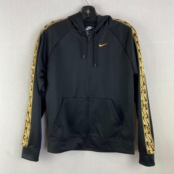 NIKE Black and Gold Hoodie - Picture 1 of 7